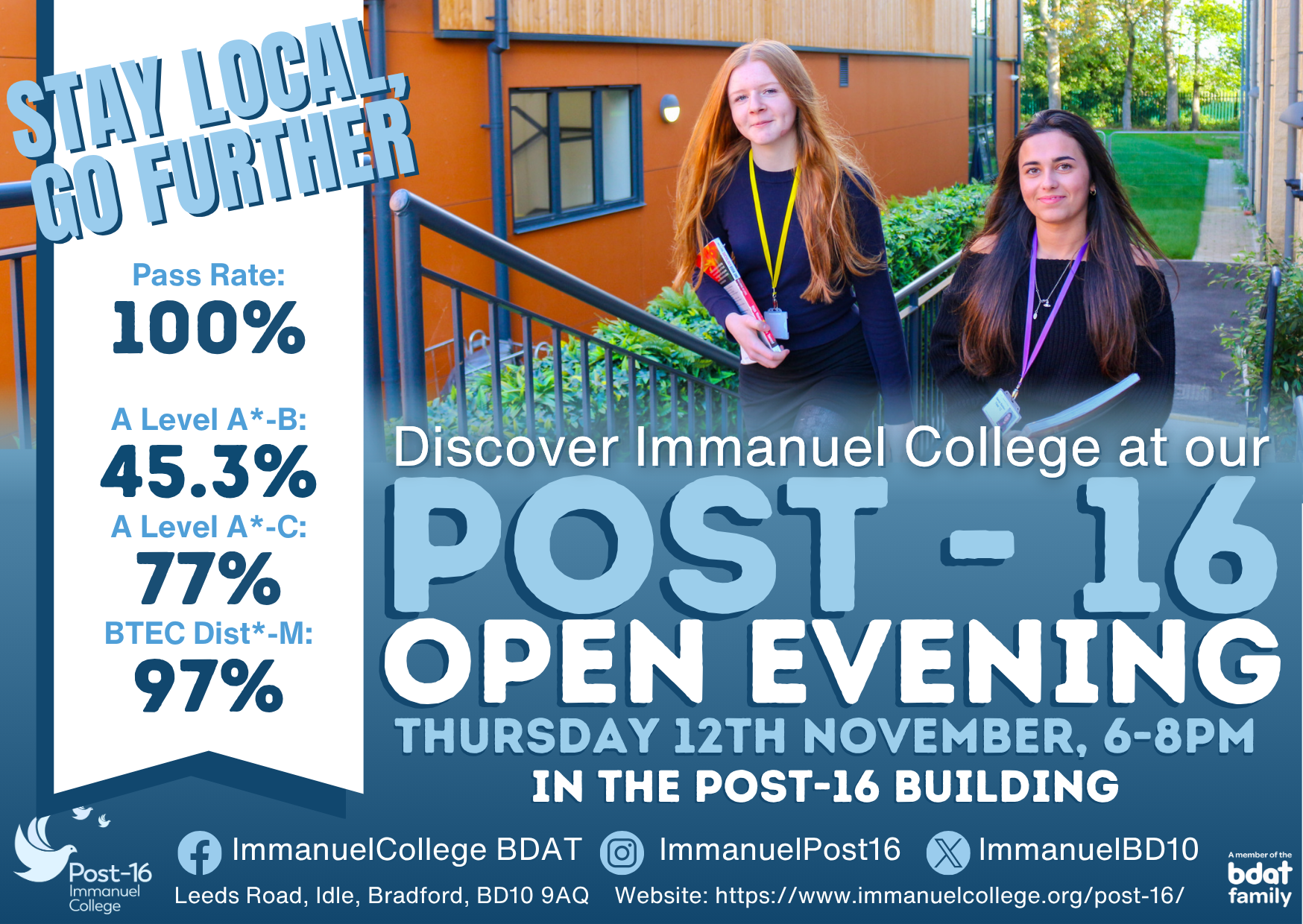 Post-16 open evening flyer 26
